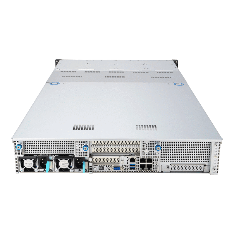 Серверная платформа/ ASUS RS720-E11-RS24U 2U, 2x LGA4677, Intel C741, 32x 5600/4800 MHz (1DPC)/4400(2DPC), 24x 2.5" hs NVMe, 2x M.2, 4x PCIe 5.0, 1 dual-slot GPU, 1x OCP 3.0, 2x 10Gbe RJ45(Intel X710-AT2), 1+1 2600W PWS