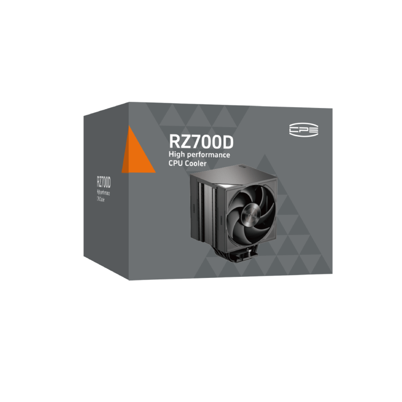 Кулер для процессора/ CPU Cooler PCCooler RZ700D BK (270W, 4-pin PWM, 159.5mm, Al/Cu, 7x6mm, 2x120mm, 79.8CFM, 35.9dBA, 2400RPM, S: 1851/1700/1200/115X, AM5/AM4, black)