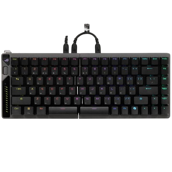 Клавиатура ASUS ROG Falcata Black гибридная, USB Type-A, Bluetooth, радиоканал, чёрный
