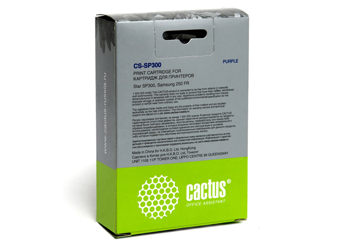 Картридж матричный Cactus CS-SP300 фиолетовый (1 800 000 знаков) для Star SP300/Samsung 250 FR
