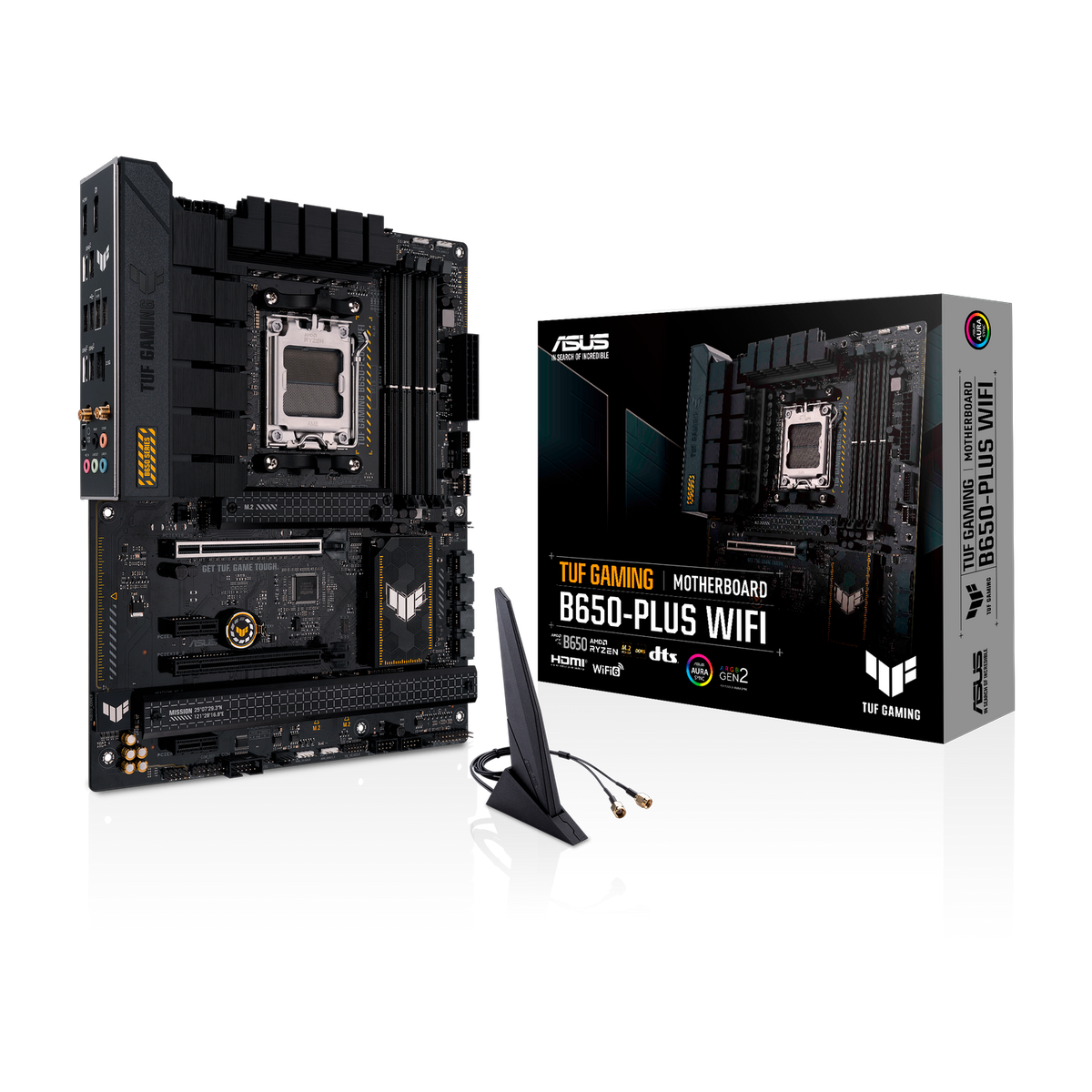 Материнская плата ASUS TUF GAMING B650-PLUS WIFI, AM5, B650, 4*DDR5, 4*SATA, 3*M.2, 2*USB 3.2, 4*USB 2.0, Type-C, 3*PCIx16, 2*PCIx1, DP+HDMI, ATX; 90MB1BZ0-M0EAY0