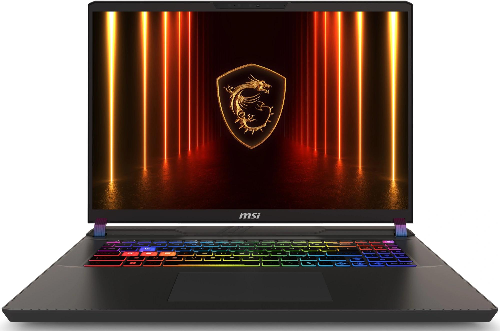 Ноутбук MSI Vector 17 HX AI A2XWHG-240XRU, 17" (2560x1600) IPS 240 Гц/Intel Core Ultra 9 275HX/32 ГБ DDR5/1024 ГБ SSD/NVIDIA GeForce RTX 5070 Ti для ноутбуков (12 Гб)/Без системы, Серый (9S7-17S372-240)