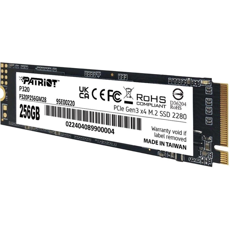 Твердотельный накопитель Patriot PCIe 3.0 x4 256GB P320P256GM28 P320 M.2 2280 [P320P256GM28]