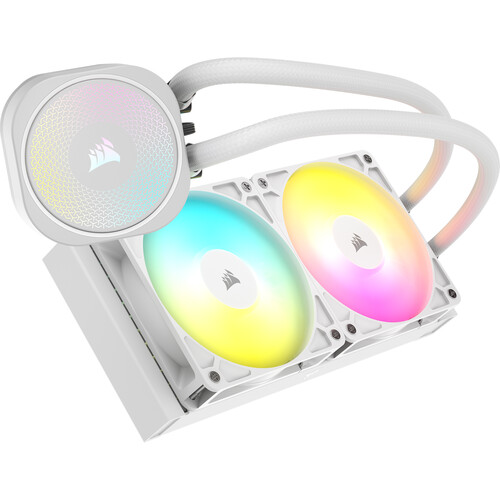 Система жидкостного охлаждения/ Water Cooling System Corsair NAUTILUS 240 ARGB (240mm, White, ARGB/ Fans: 2x120mm, 74.37CFM, 34dBA, 2100RPM/ S: 1851, 1700, AM5, AM4)