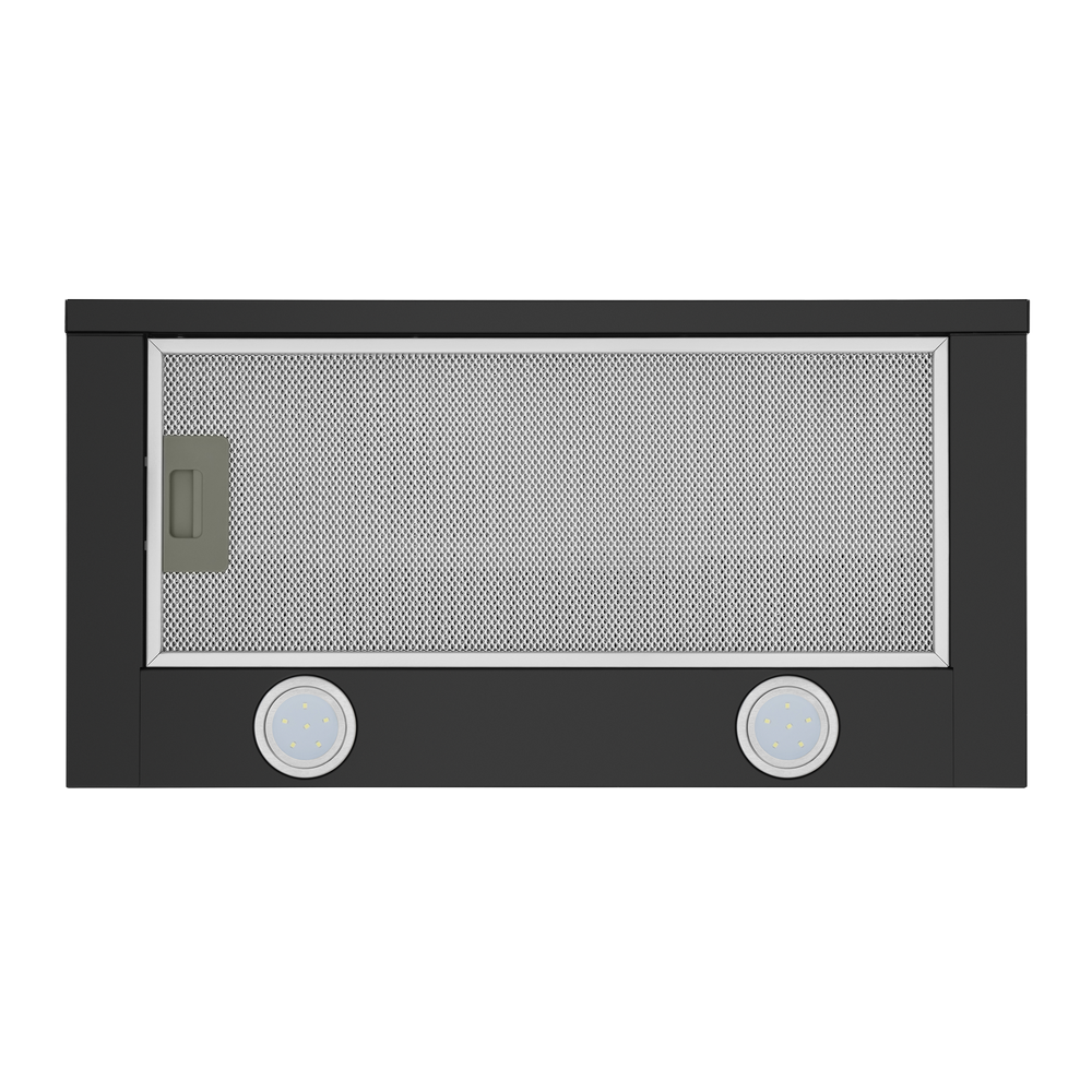 ВЫТЯЖКА HOMSair Flat 60 Black/ встраиваемая, колыбельное управление, 2 скорости, 520 м3/ч, до 20 м2, 45 дБ, угольный фильтр CF110 - 1 шт, ШхВхД: 500х176х280 мм, черный цвет