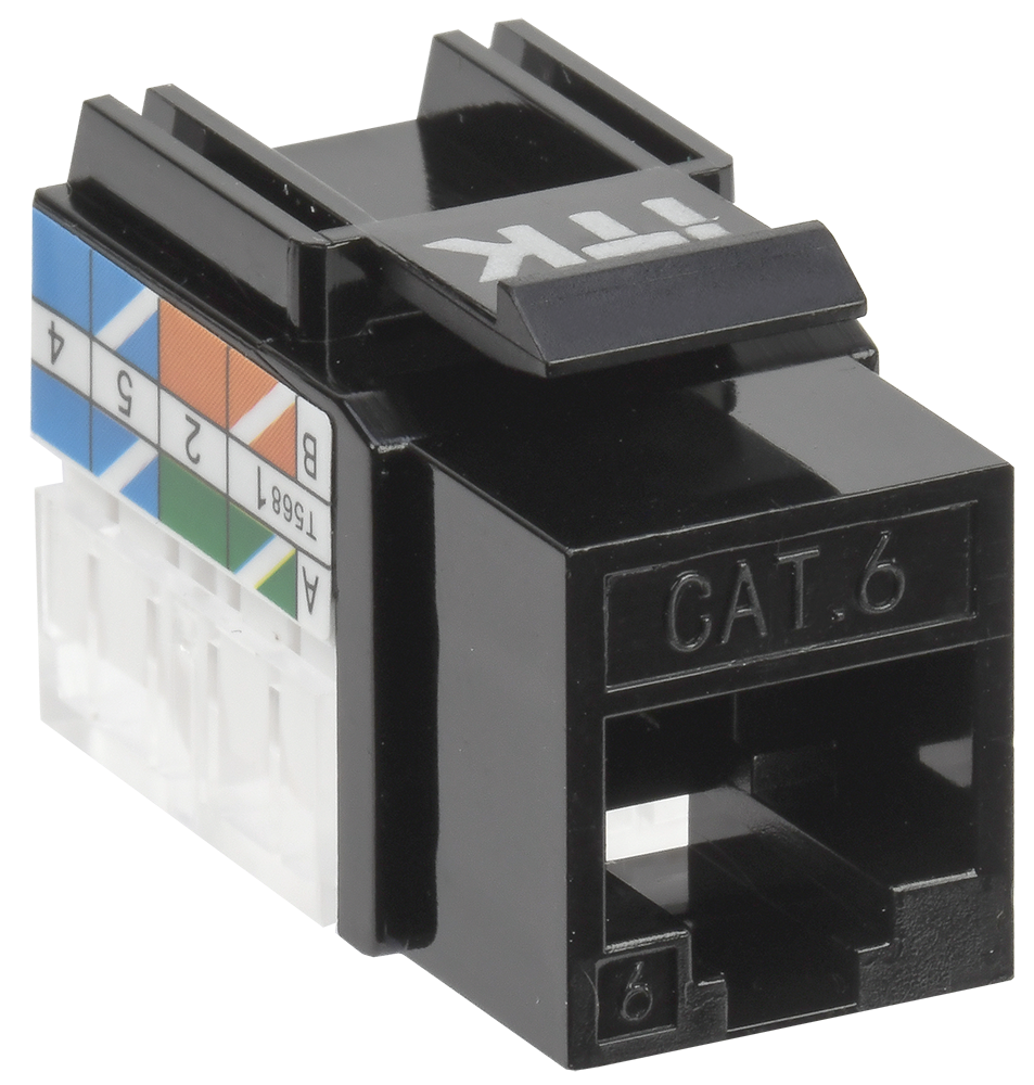 ITK Модуль Keystone Jack кат.6 UTP 110 IDC 90 град, чёрный