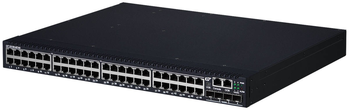 Коммутатор CIT CIT S2158-48T4D-P-AC-FR, L3, 48×1GbE PoE+, 4×10/25G SFP28, 1U