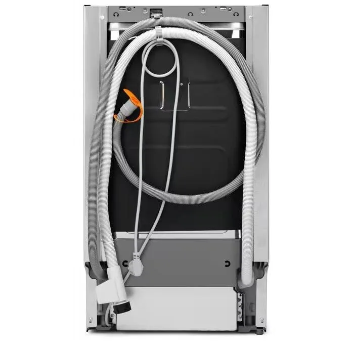 Встраиваемая посудомоечная машина ELECTROLUX/ Встраиваемая узкая посудомоечная машина, без фасада, загрузка на 10 комплектов посуды, сенсорное управление, 6 программ, 44.6x55x82 см, черный цвет, сушка: с открыванием дверцы, индикация на полу: луч