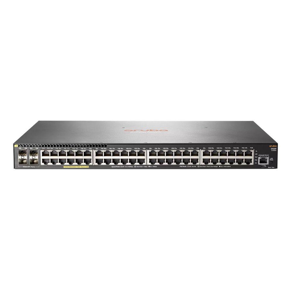 HP JL262A Коммутатор HPE Aruba 2930F 48G Rackmount Gigabit Managed Switch, 48x RJ-45, 4x SFP, 370W PoE+