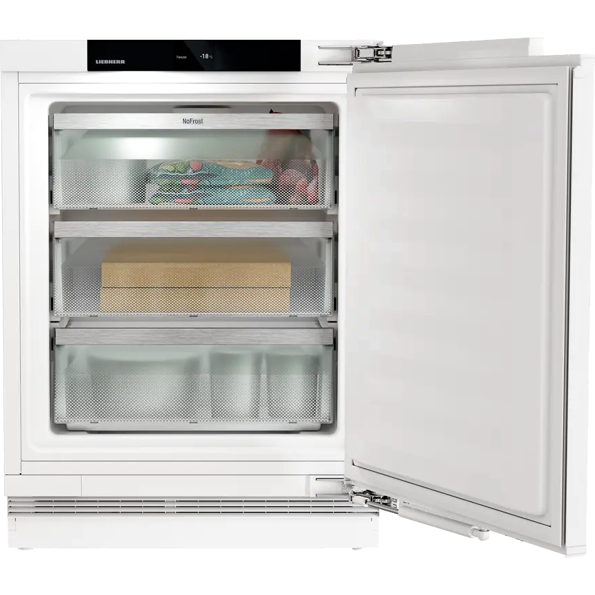 Встраиваемая морозильная камера Liebherr/ Prime, высота 82-88 см, door-on-door, NoFrost, LED освещение, сенсорный дисплей Touch&Swipe за дверью.