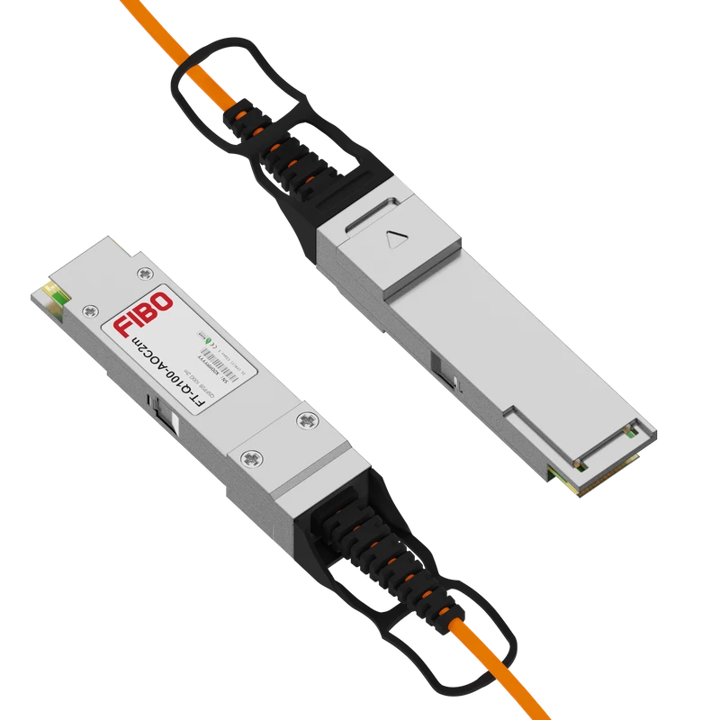Кабель/ FIBO FT-Q100-AOC2m QSFP28 AOC модуль 100G, оптический кабель, 2 метра