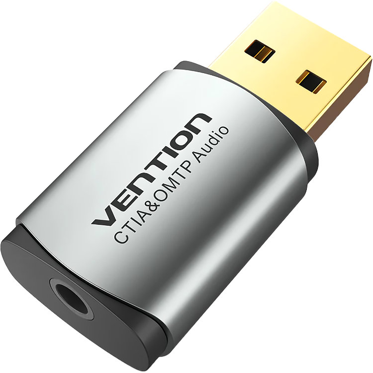 Vention CDLH0 Внешняя звуковая карта Vention  USB  Серая