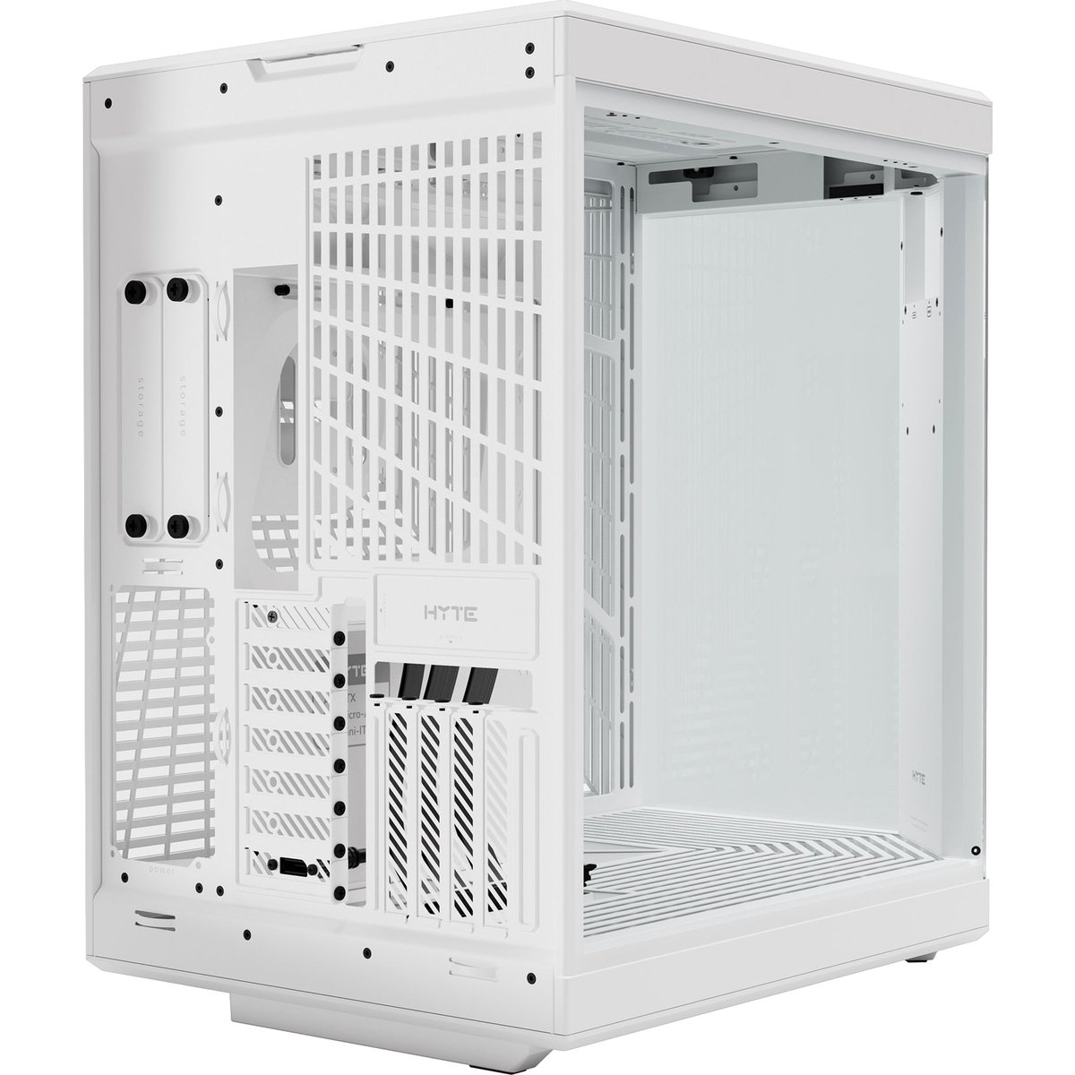 Корпус без блока питания/ Case HYTE Y70 Touch Infinite, Midi-Tower, TG, LCD, no fans, 2xUSB-A 3.2, 1xUSB Type-C, E-ATX, ATX, mATX, mITX White Snow