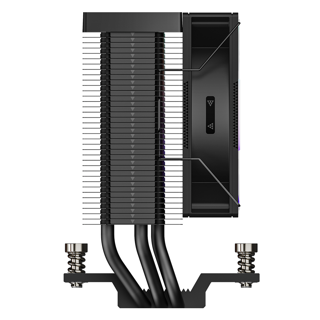 Кулер для процессора/ CPU Cooler PCCooler R300 ARGB BK (150W, 4-pin PWM, 133mm, Al/Cu, 3x6mm, ARGB, 1x92mm, 40.94CFM, 30dBA, 2200RPM, S: 1851/1700/1200/115X, AM5/AM4, black)