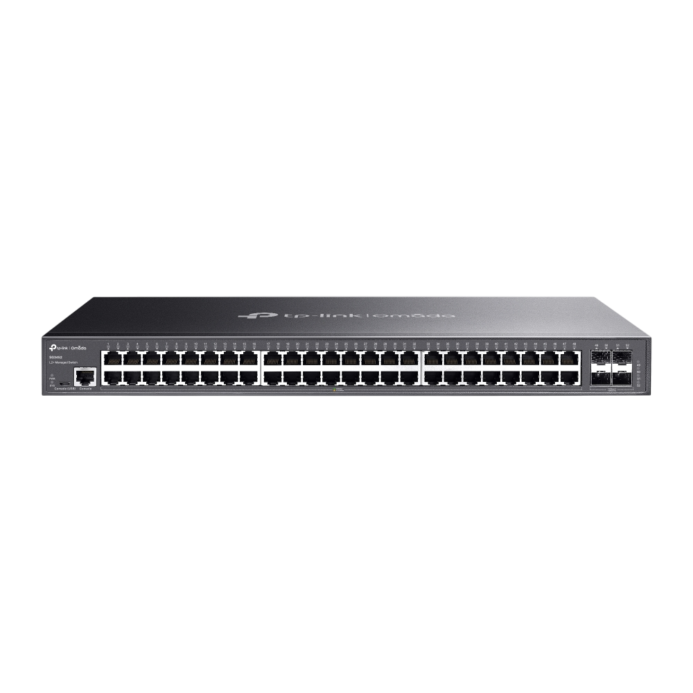 Коммутатор TP-Link SG3452, L2, 48×1GbE, 4×SFP+