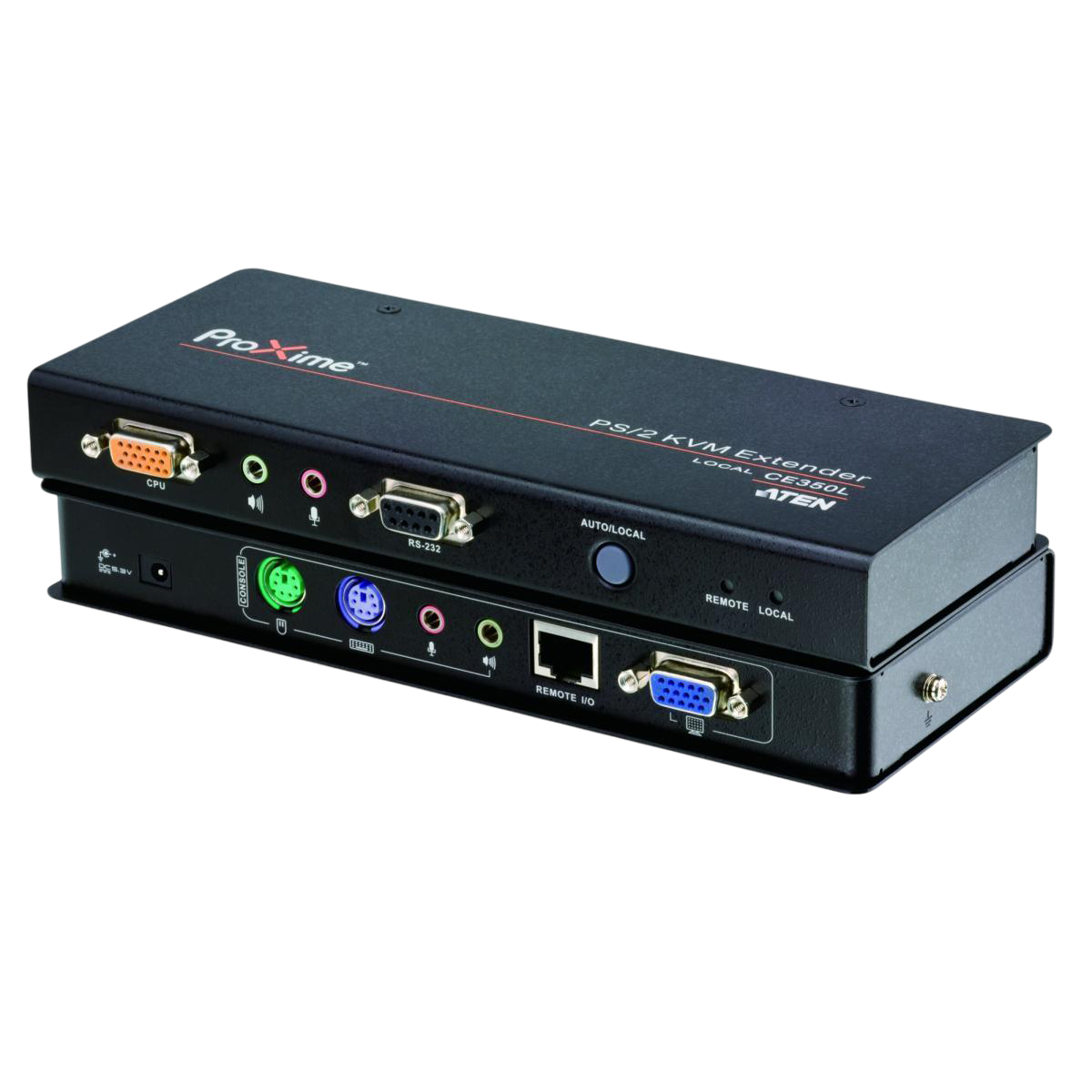 Удлинитель, SVGA+KBD&MOUSE PS/2+AUDIO+RS232, 150 метр., SPHD17+HD-DB15+2x6MINIDIN+2xMINI JACK+DB9, Female, c KVM-шнуром PS2x1.8м., Б.П. 220> 5.3V, (2 консоли;макс.разр. 1600х1200/150м 60Hz/1920x1200/30м 60Hz DDC2B защита ESD/перенапр.)/ PS/2 KVM EXTENDER W/1.8M W/230V ADP