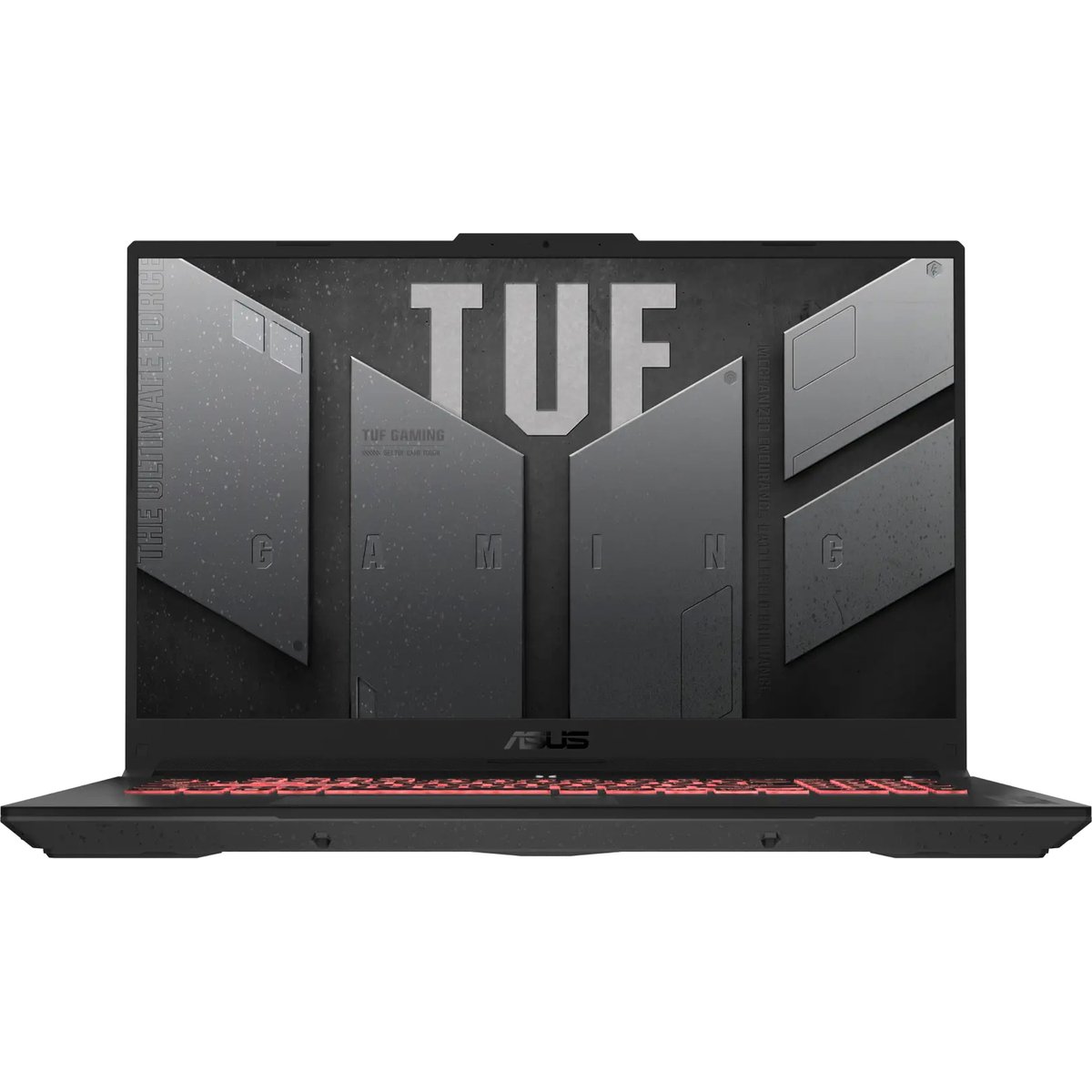 Ноутбук/ ASUS TUF A17 FA707NUG-HX182 17.3"(1920x1080 (матовый, 144Hz) IPS)/AMD Ryzen 7 7445HS(3.55Ghz)/16384Mb/512PCISSDGb/noDVD/Ext:nVidia GeForce RTX4050(6144Mb)/Cam/BT/WiFi/56WHr/war 1y/2.6kg/Mecha Gray/DOS