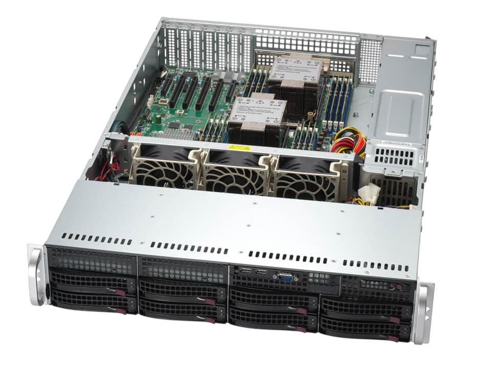 Серверная платформа/ SYS-621P-TRT (bundle6): 2U / 2x LGA-4677 / 16x DDR5 RDIMM / 8x3.5 SATA/SAS*/NVME* / 4 PCIe 5.0 x16 LP / 2 PCIe 5.0 x8 LP / 2x PCIe 4.0 x2 NVMe M.2 / 2-Port 10GbE RJ45 / TPM / 2x 1200W Power