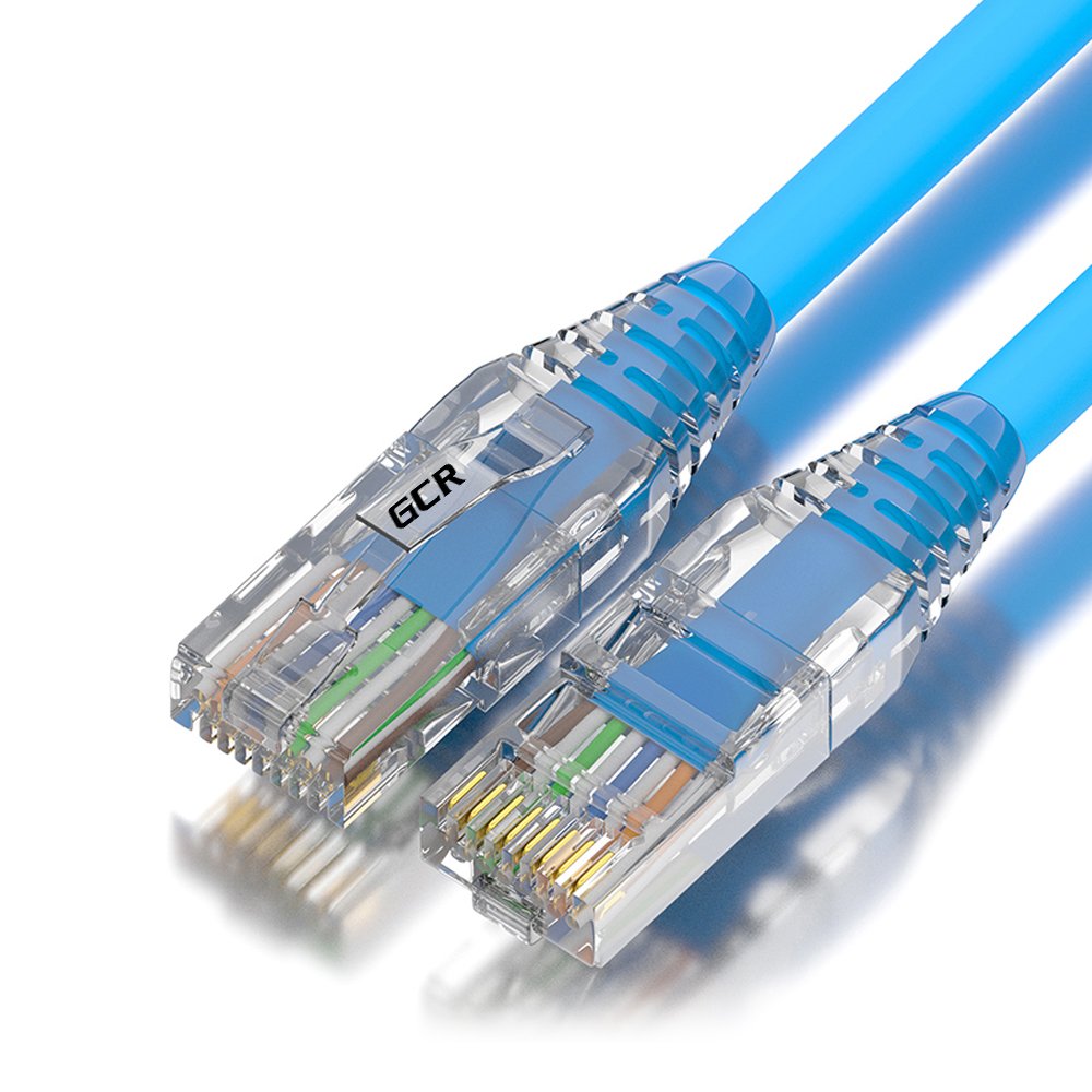 GCR Патч-корд 1.0m LSZH UTP кат.5e, синий, коннектор ABS, 24 AWG, ethernet high speed 1 Гбит/с, RJ45, T568B