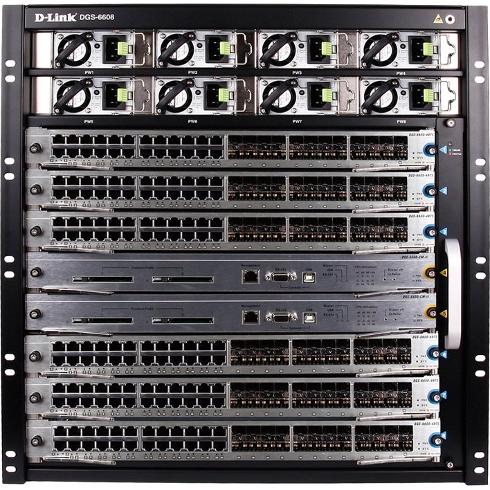 D-Link DGS-6608-SK/A1A PROJ Стартовый комплект L3 коммутатора DGS-6600, шасси, 8 слотов расширения(Стартовый комплект: DGS-6608 + DGS-6600-CM-II + DGS-6600-PWR)