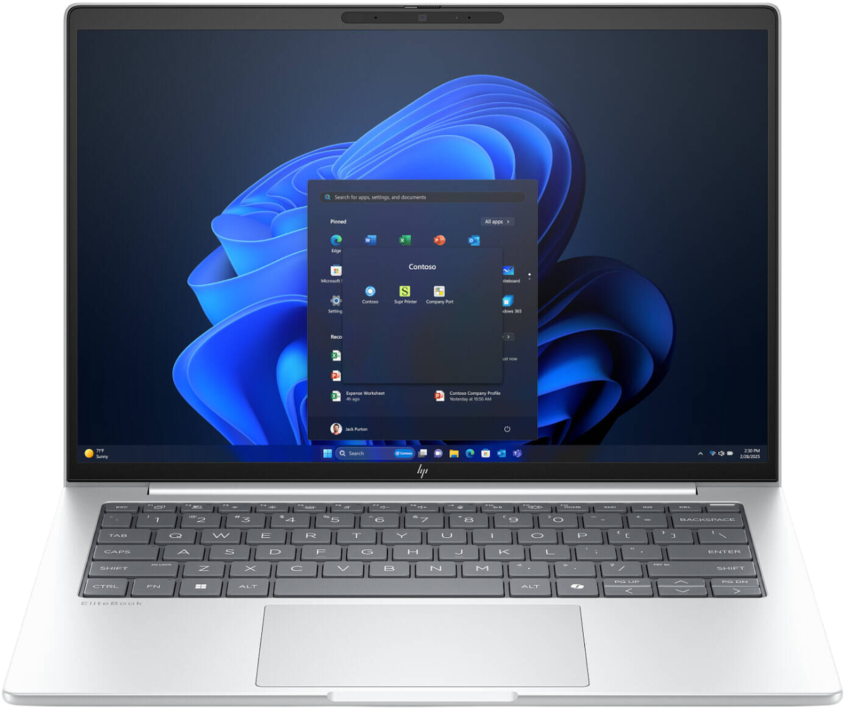 Ноутбук/ HP EliteBook 8G1i 14 AI  14"(1920x1200)/Touch/Intel Core Ultra 7 268V(2.2Ghz)/32768Mb/512PCISSDGb/noDVD/Int:Intel Arc Graphics 140V/Cam/BT/WiFi/65WHr/war 1y/1.46kg/Win11Pro