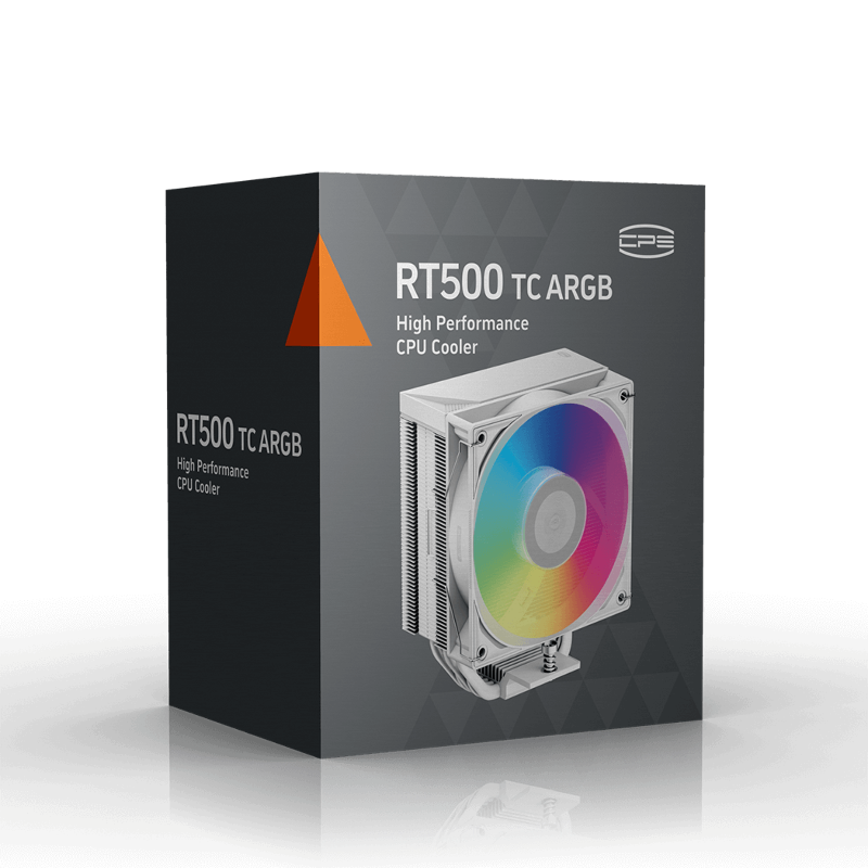 Кулер для процессора/ CPU Cooler PCCooler RT500 TC ARGB WH (245W, 4-pin PWM, 152mm, Al/Cu, 5x6mm, ARGB, 1x120mm, 73.32CFM, 34.9dBA, 2200RPM, S: 1851/1700/1200/115X, AM5/AM4, white)