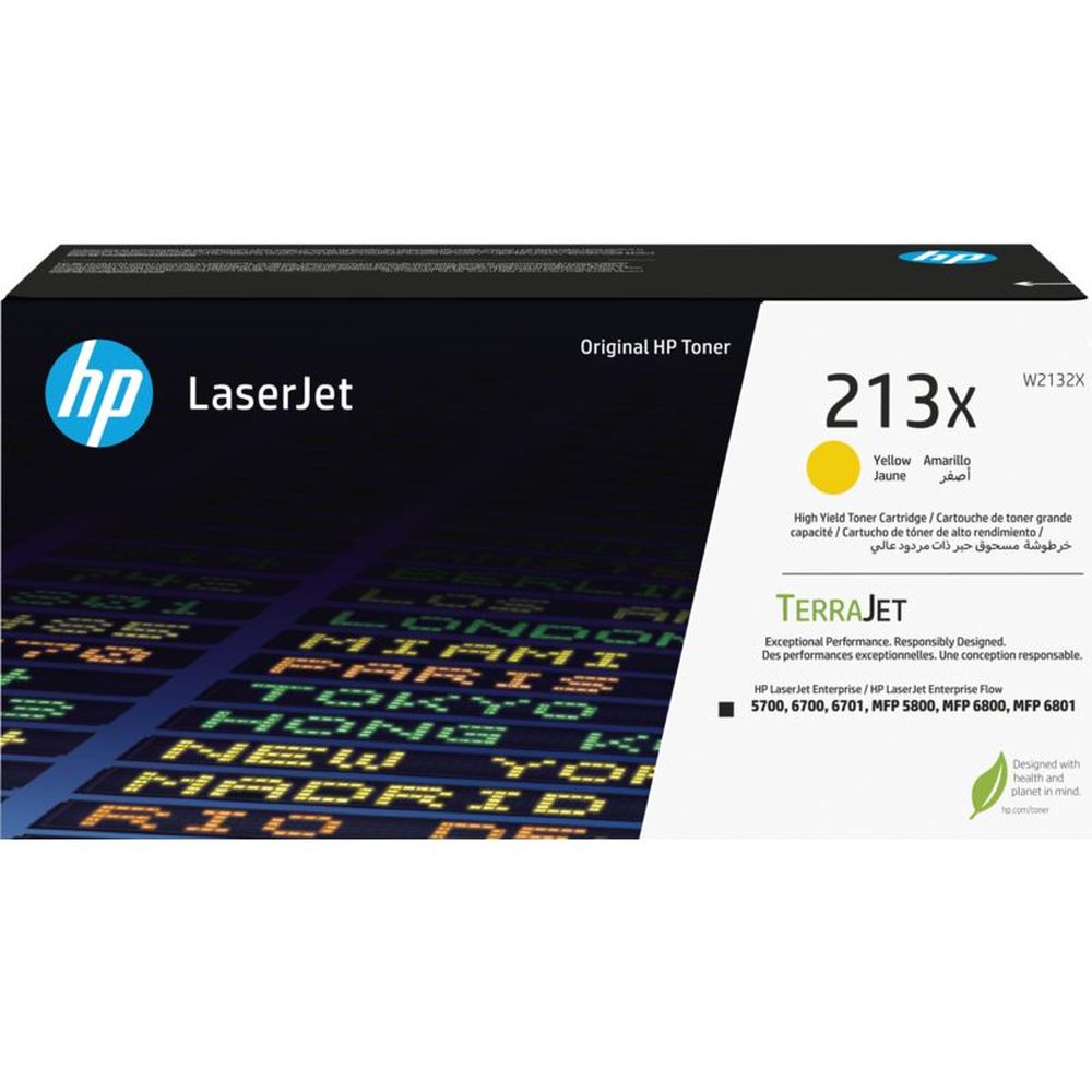 W2132X - 213X Ylw Original LaserJet Toner Crtg  for Color LaserJet Ent 5700/5800/6700/6800, up to 6000 pages