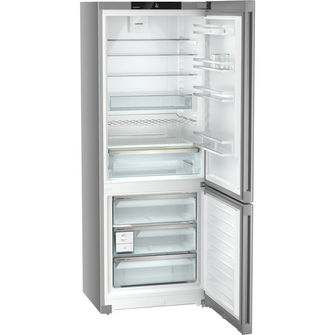Холодильники LIEBHERR/ Plus, EasyFresh, МК NoFrost, 3 контейнера МК, в. 201,5 см, ш. 75 см, г. 67.5 см, класс ЭЭ A++, внутренние ручки, цвет Steel Finish,,полезный объём: 474 л (346 л + 128 л)
