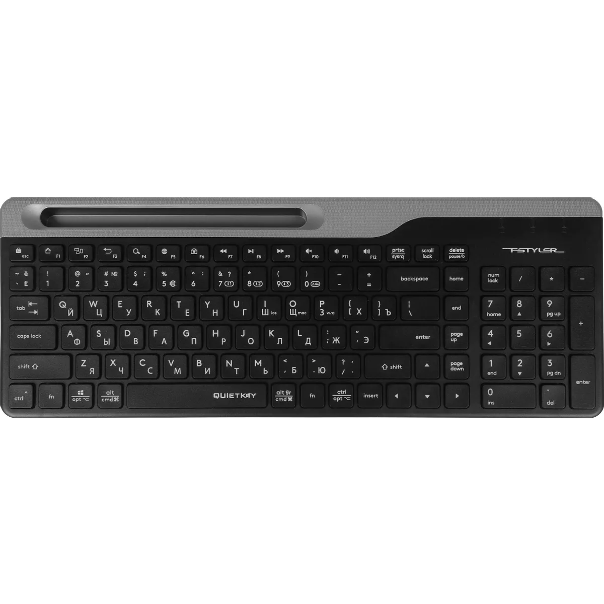 Клавиатура + мышь A4Tech Fstyler FB2535C клав:черный/серый мышь:черный/серый USB беспроводная Blueto