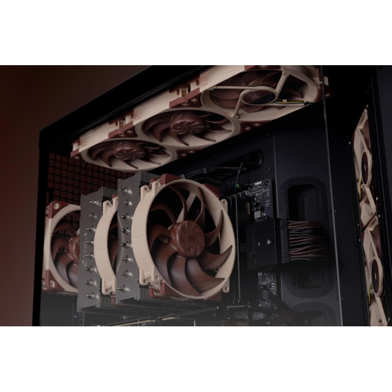 Кулер для корпуса/ Case Cooler Noctua NF-A12x25 G2 PWM (120x120x25mm, 4-pin PWM, 63.15CFM, 22.5dBA, 1800RPM, Beige/Brown)