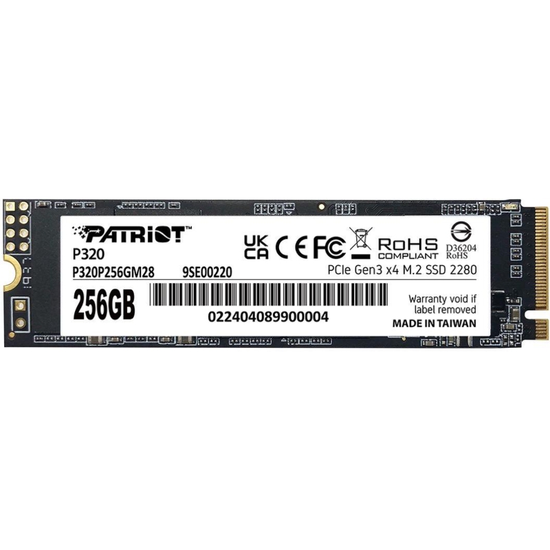Твердотельный накопитель Patriot PCIe 3.0 x4 256GB P320P256GM28 P320 M.2 2280 [P320P256GM28]