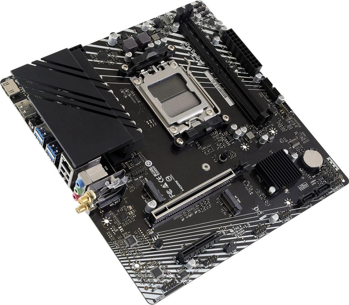 Материнская плата Biostar B850MT2-E DJ SocketAM5 AMD B850 2xDDR5 mATX AC`97 8ch(7.1) 2.5Gg RAID+HDMI+DP