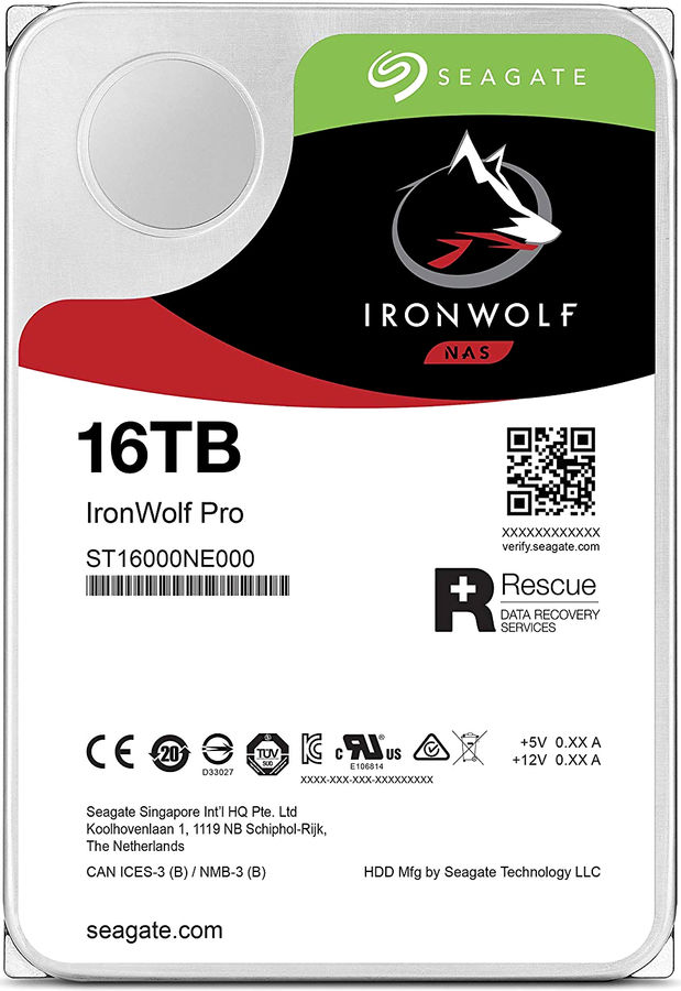Жесткий диск/ RECERTIFIED HDD Seagate SATA3 16Tb IronWolf Pro NAS 7200 256Mb 1 year warranty RECERTIFIED