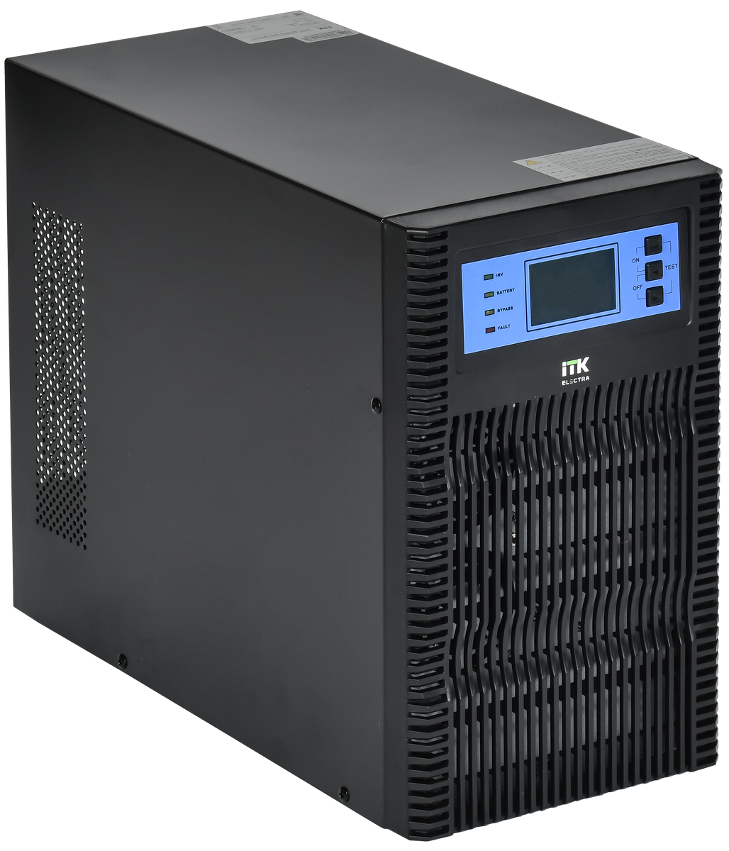ITK ELECTRA OT ИБП однофазный онлайн 3кВА/3кВт LCD дисплей 72VDC 4хС13 с АКБ 6х7AH USB EPO RS232 SNMP слот Tower