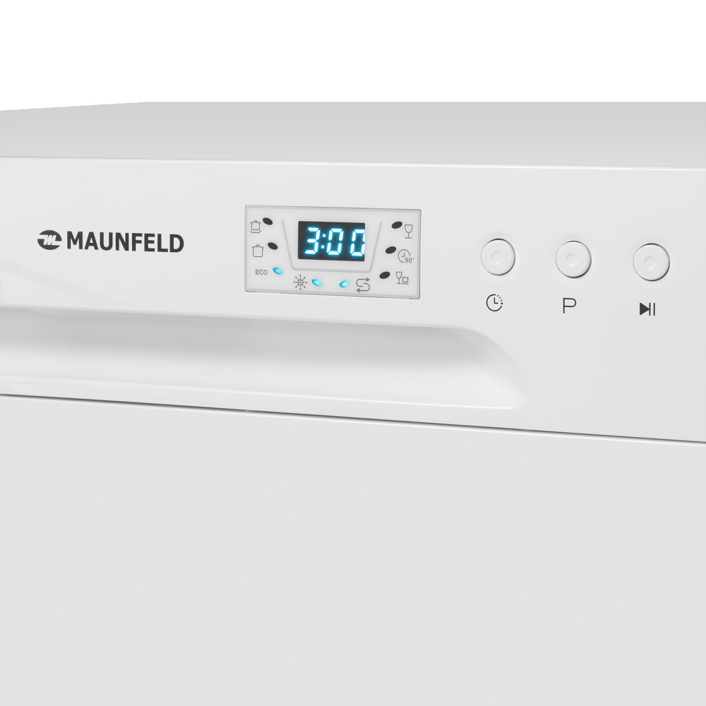 Посудомоечная машина Maunfeld/ Посудомоечная машина MAUNFELD MLP-06DW, вместимость 6 комплектов, 6 программ мойки, расход воды 6.5 л, звуковой сигнал, дисплей, отсрочка старта, электронное управление, энергоэффективность А+, уровень шума 49 дБ, цвет белый