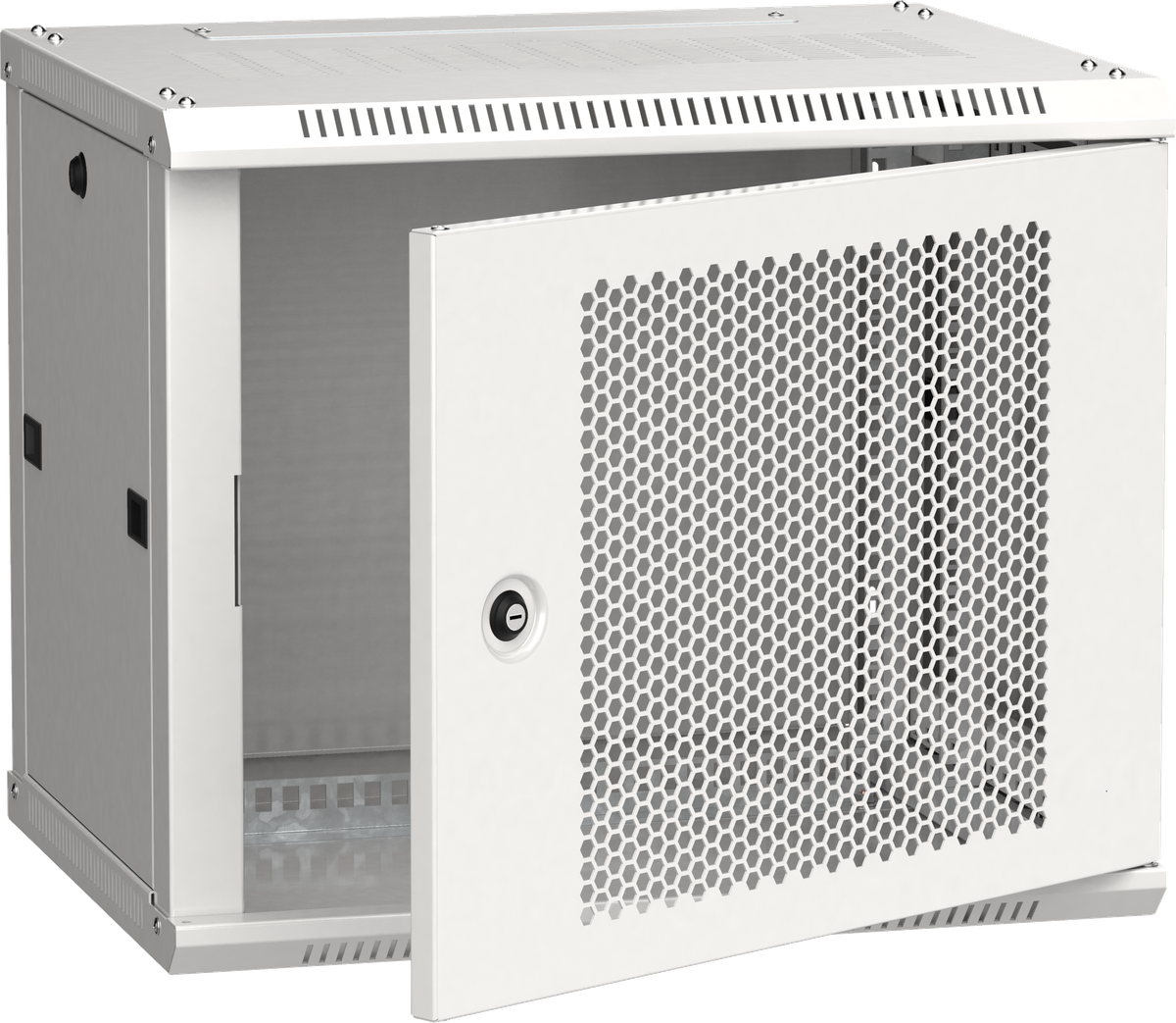 ITK Шкаф LINEA W 9U 600х450мм дверь перфорированная серый RAL7035