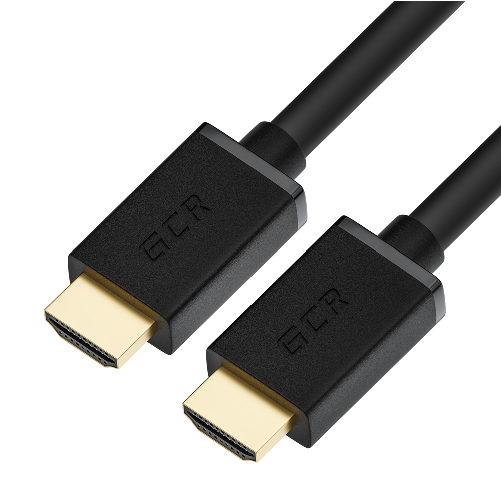 GCR Кабель 4.0m HDMI 2.0, Ultra HD, 4K 60Hz / 5K*30Hz, HDR 4:4:4, 3D, AUDIO, 18.0 Гбит/с, черный, 2 X экран