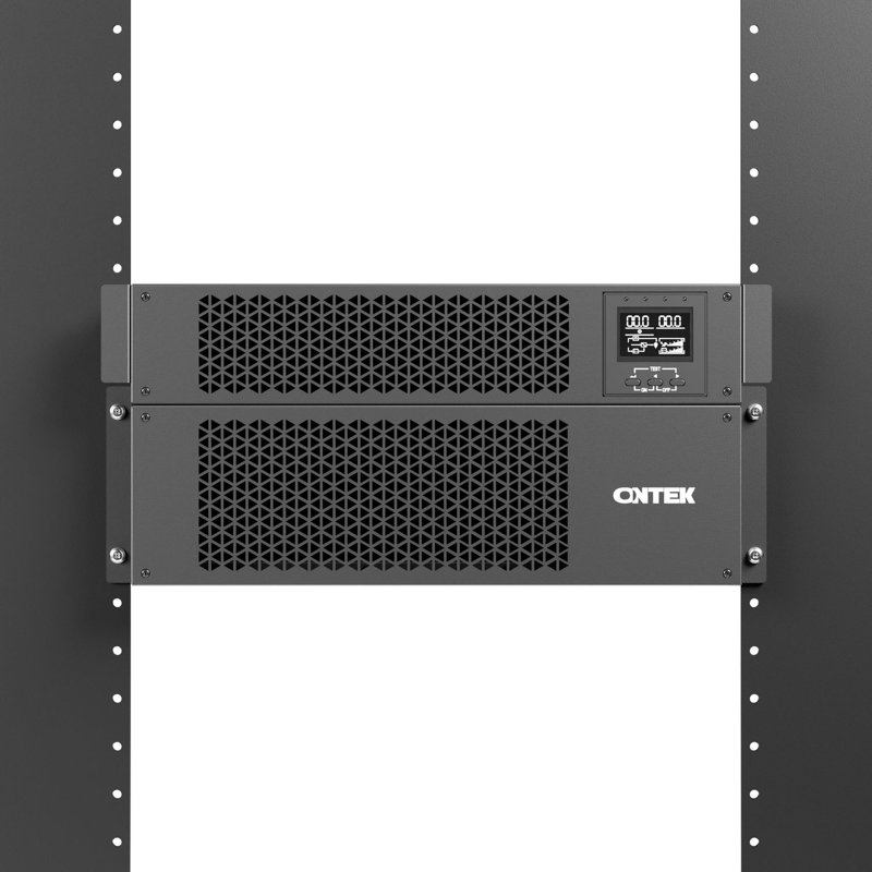 Источник бесперебойного питания/ ONTEK SM RT 10 (SB), 10 кВА/10 кВт (PF=1) с внутренними аккумуляторными батареями 20шт/9Ач, выходными клеммами и выходными розетками 8шт х С13, 4шт х С19, с выключателем сервисного байпаса и выходным выключателем, зарядное устройство 1-12А, с возможностью подключения дополнительных батарейных блоков