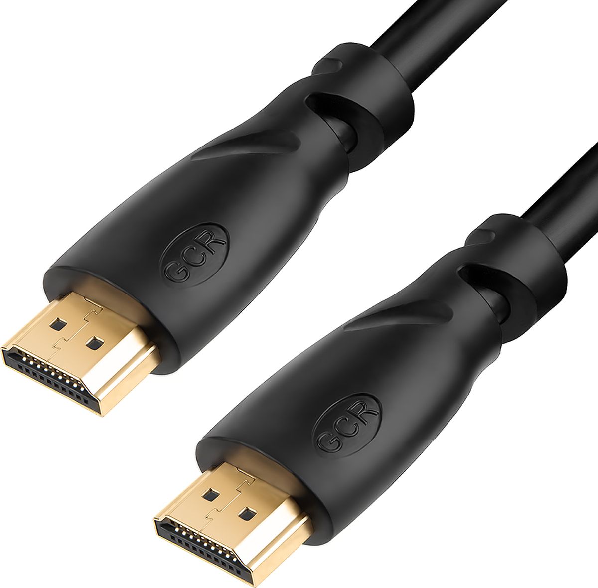 GCR PRO Кабель 3.0m HDMI 2.0, Ultra HD, 4K 60Hz / 5K*30Hz, HDR 4:4:4, 3D, AUDIO, 18.0 Гбит/с, медь, черный, 2 X экран
