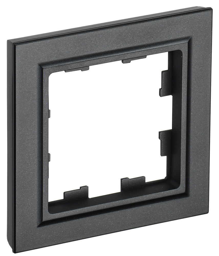 Рамка 1-местная РУ-1-БрЧ IP20 черная BRITE (BR-M12-K02)