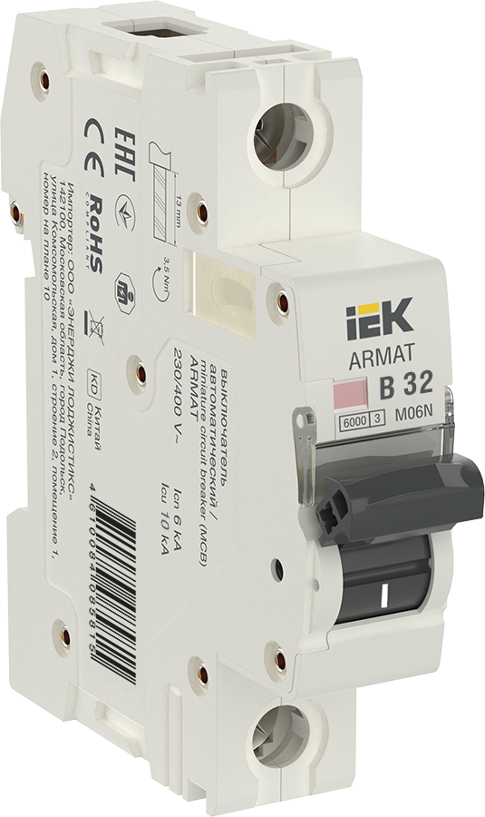 M06N 1P B 32А 6кА ARMAT (AR-M06N-1-B032)