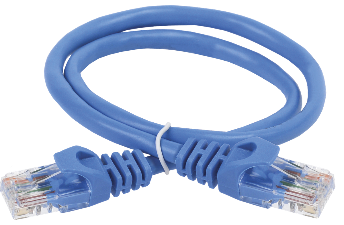 PC03-C5EU-05M Шнур коммутационный ITK кат. 5е неэкр. U/UTP RJ45/RJ45 0.5м PVC синий
