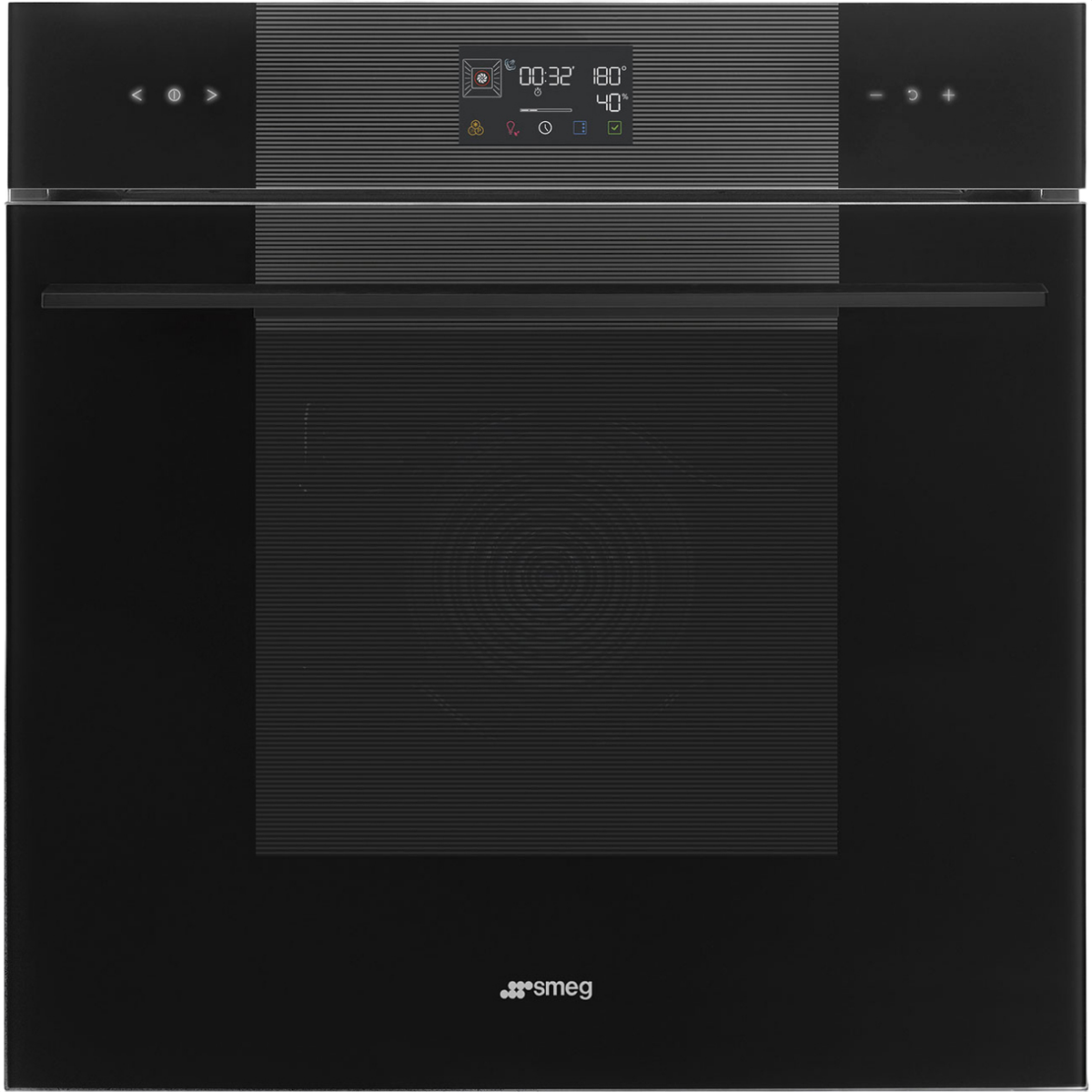 Встраиваемый духовой шкаф SMEG/ 60 см, с паром, Linea, пиролитическая очистка, 12 программ, 68 л, черный цвет