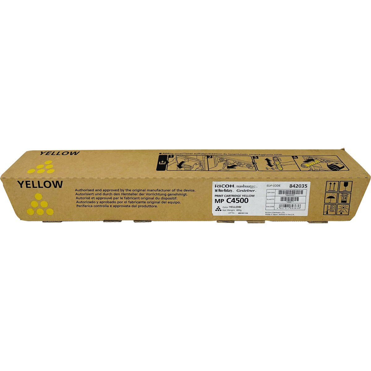 Тонер Ricoh Aficio MP C3500/C4500 желтый, type MPC4500E (17K)