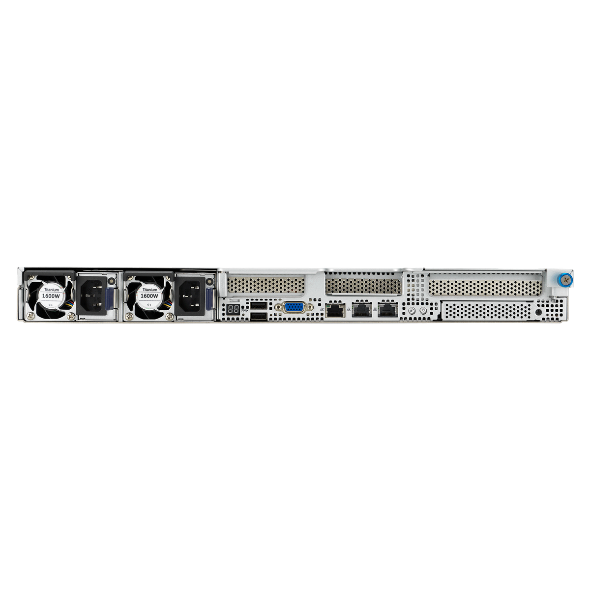 Серверная платформа/ ASUS RS501A-E12-RS4, 1U, 1x  SP5 (LGA 6096) 400W, 24x DIMM DDR5 6400/4800, 4x 3.5'' SATA/SAS, 2x M.2 SATA/NVME x4 22110, 3x PCIe x16+ 1x OCP3.0 x16, 1x 2-port 1GbE Intel I350 LAN, up to 2 single-slot GPU cards, 1+1 1600W