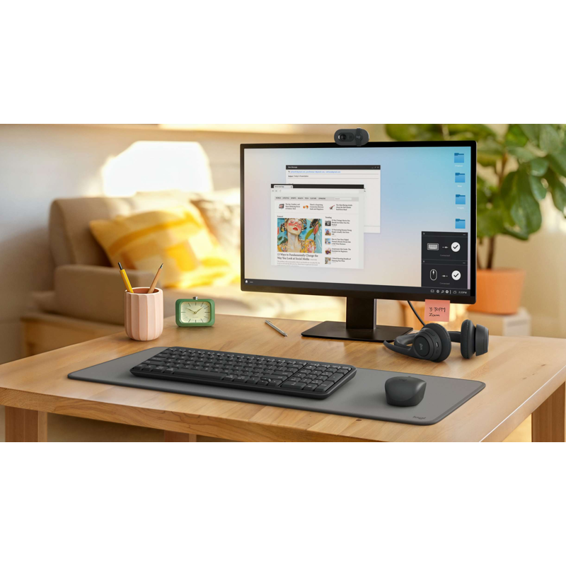 Комплект (клавиатура + мышь)/ Logitech Wireless MK250 Compact Bluetooth Wireless Combo-GRAPHITE