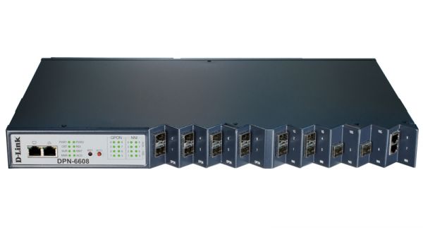 Коммутатор GPON OLT уровня 2 с 8 портами GPON SFP Downlink, 4 портами 1G/SFP и 2 портами 10G/SFP+ UPLINK/ GPON OLT 8 x PON ports (w/o transceivers) and 4 x Gigabit SFP / 2 x 10G SFP+ ports