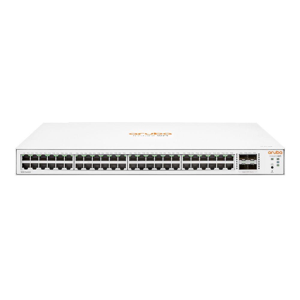 Коммутатор Настраиваемый (Smart) HPE - Instant On 1830 48G 4SFP, Layer 2, 48-1GbE, 4-SFP, ROM-256MB, RAM-512MB, SNMP, Web, в стойку, серый, JL814A