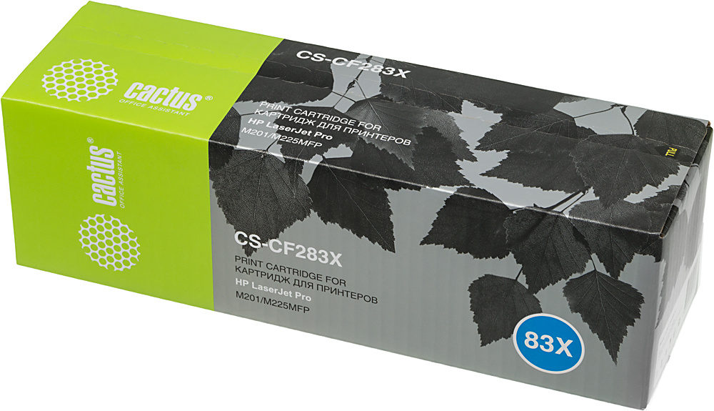 -/ Картридж лазерный Cactus CS-CF283X CF283X черный (2200стр.) для HP LJ Pro M225dn/M201/M202