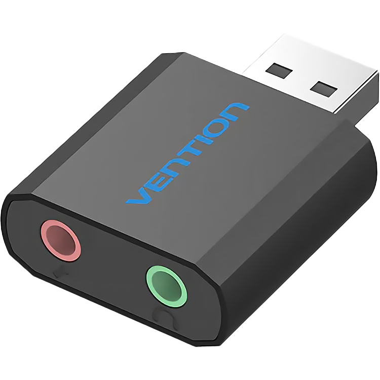 Внешняя звуковая карта Vention USB Черная